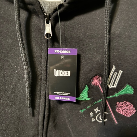 Black Wicked Hoodie with Embroidered Design - Picture 2 of 3